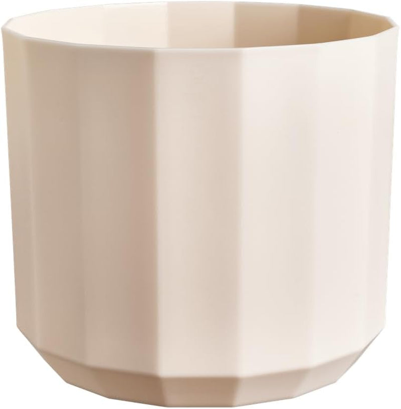 Pot rond elho Facet 23cm - pour l'intérieur - 100% plastique recyclé - Ø 22,7 x H 20,4 cm - Rose/Rose amande