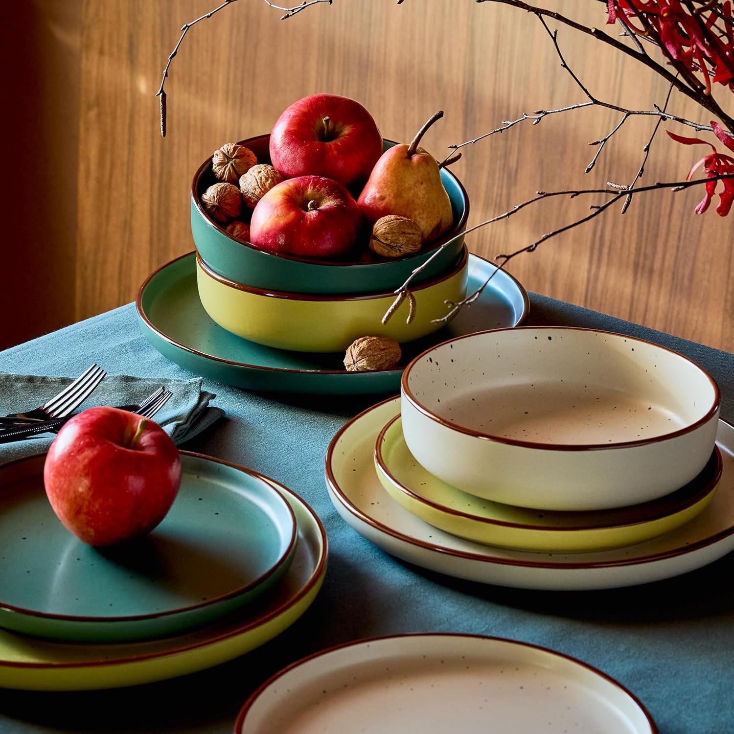 Ardenne, Ensemble de 18 pièces pour 6 personnes, Porzellan, multicolore