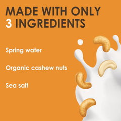 Rude Health 6 x 1 Litre Bio-Cashew-Drink, 100% naturel Bio-Getränk, sans gluten, sans gluten, preisgekrönt, sain et végétalien, 100% emballage recyclable