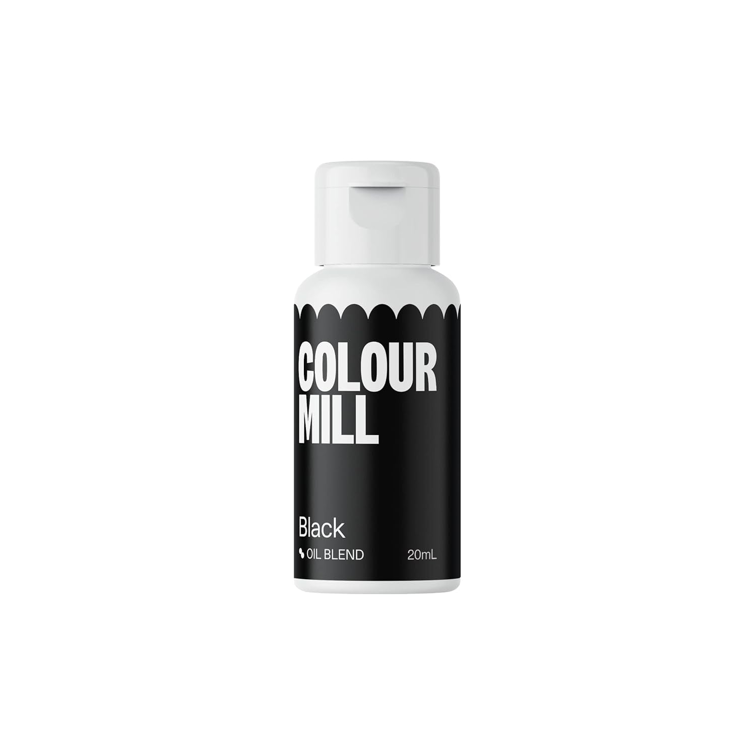 Colorant alimentaire noir à base d'huile Color Mill - Colorant alimentaire pour chocolat, fondant, muffins, gâteaux, pâtisserie, macarons - Colorant alimentaire pour décoration de gâteaux - 20 ml
