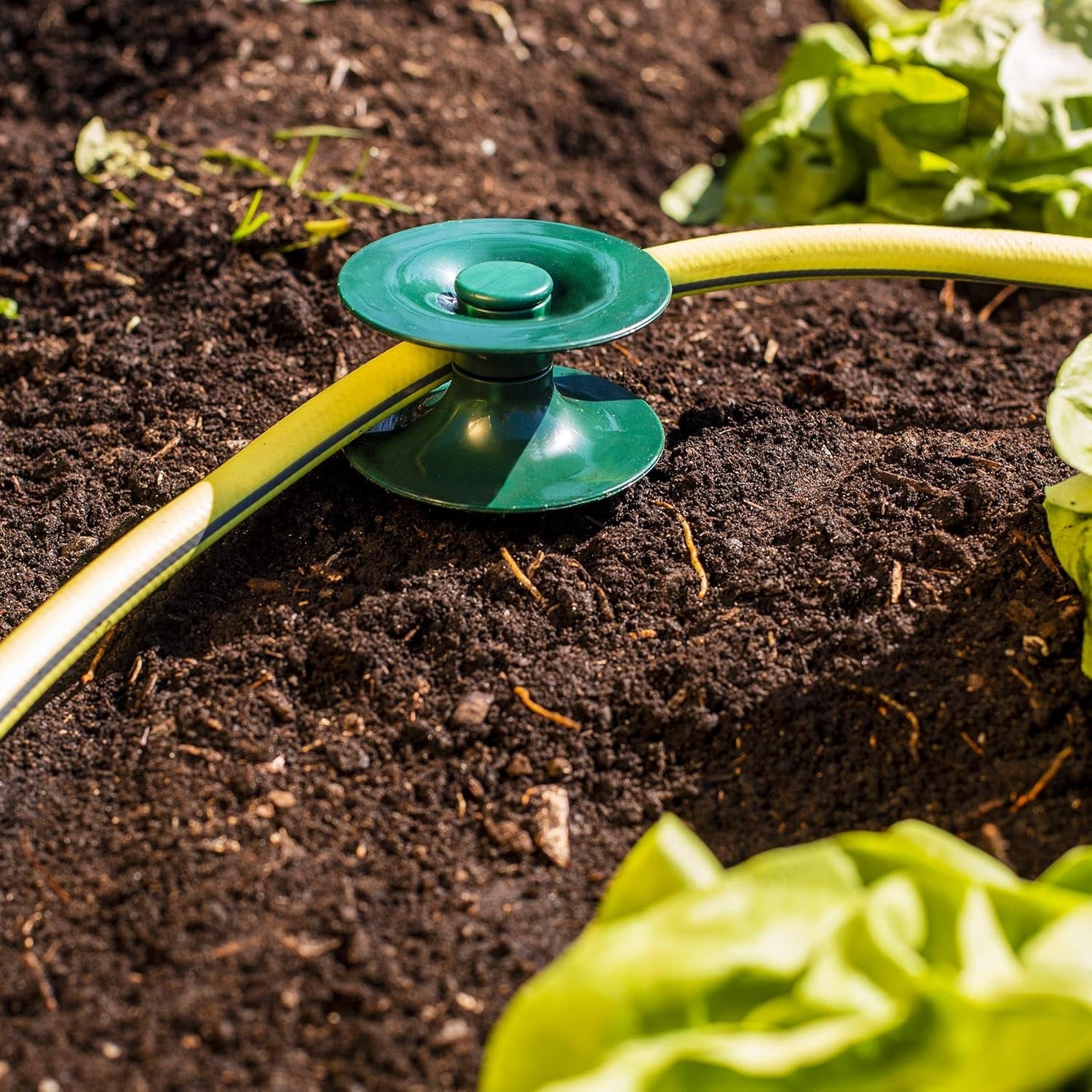 Set de 3 ghidaje pentru furtun, verde, 24 x 9 cm | Ghidaj pentru furtun și cablu de grădină cu ancoră de sol | Roletă pentru furtun pentru protejarea straturilor de flori și a pereților casei | Roletă pentru furtun de grădină și cablu