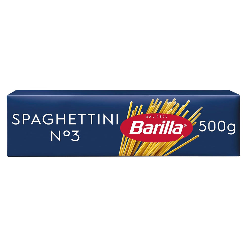 Pâtes Barilla Classic Spaghettini no. 3 blés durs de haute qualité, toujours al dente (1 x 500 g)