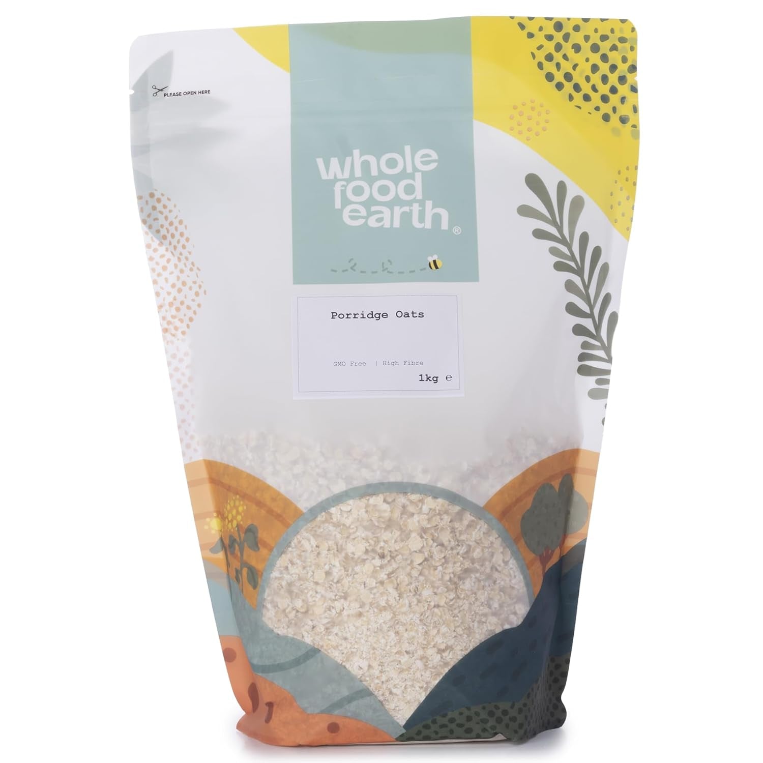 Wholefood Earth - Bouillie d'avoine biologique 3 kg | Sans OGM | Végétalien | Riche en fibres