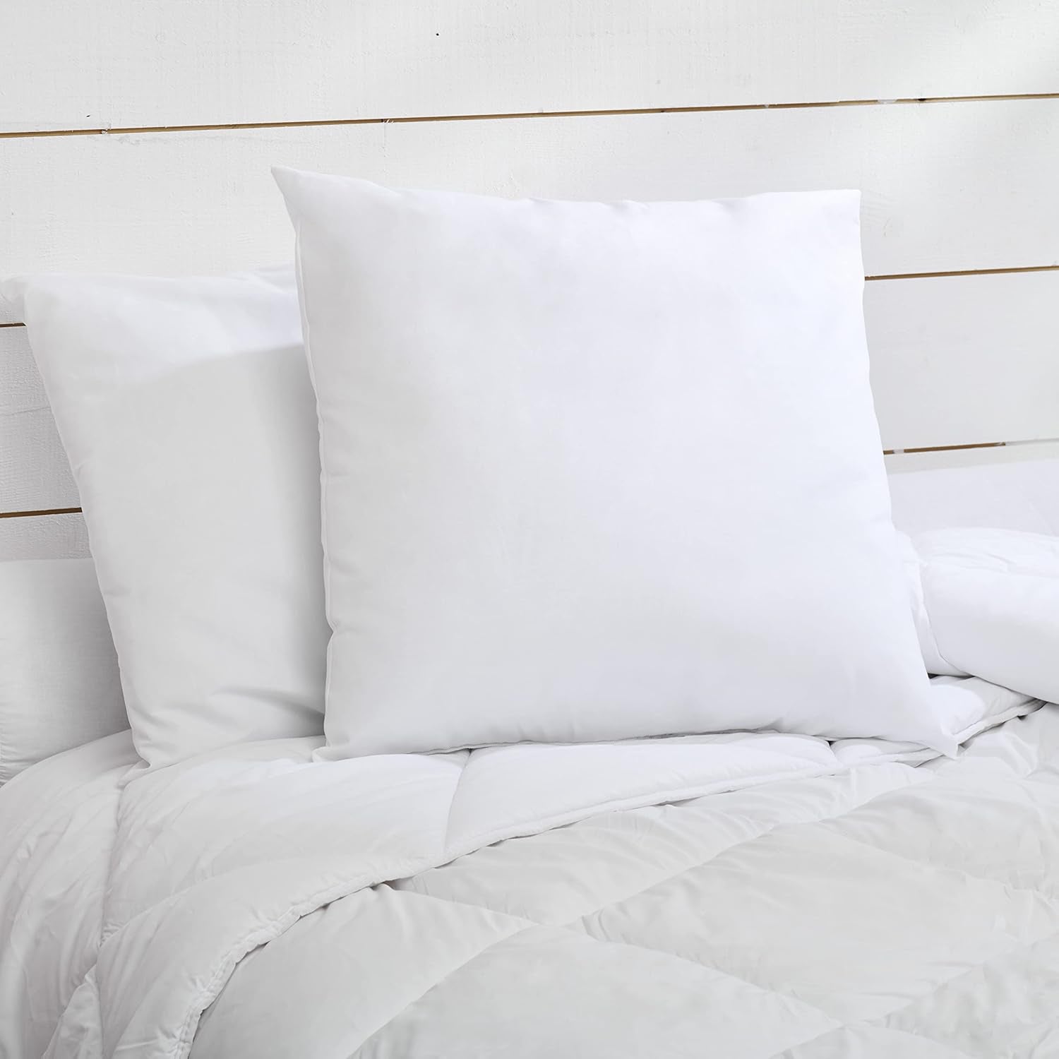 Bleu Câlin lot de 2 oreillers anti-acariens, anti-insectes, confort moelleux, 60 X 60 Cm, housse microfibre, protection intégrale, oreillers standard Naty Shop blanc