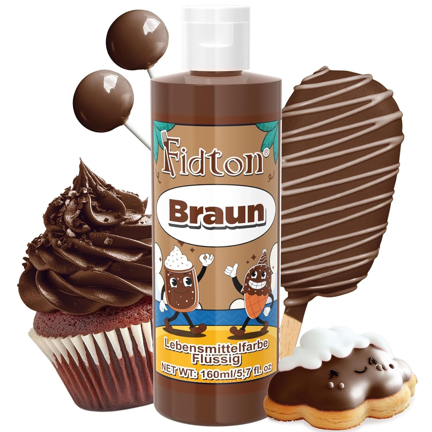 Colorant alimentaire en gel - Fidton 7 couleurs colorant alimentaire hautement concentré, décorations de gâteaux fondants comestibles, colorant alimentaire pour œufs, beignets, macarons - 10 ml