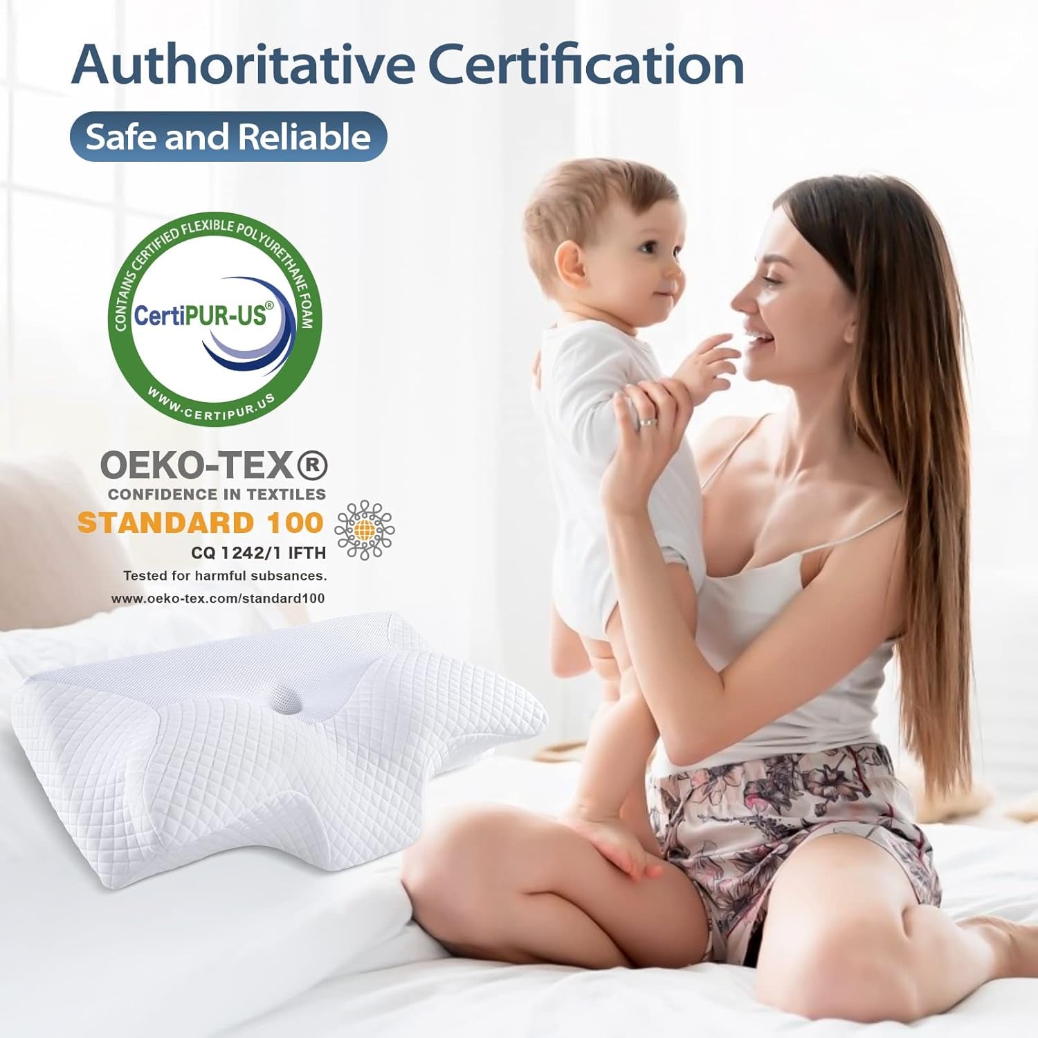 Oreiller orthopédique de soutien du cou en mousse à mémoire de forme, oreiller ergonomique pour la colonne cervicale, pour les douleurs dorsales, latérales et abdominales, 70X40X8,5/14Cm Oreillers orthopédiques cervicaux Naty Shop