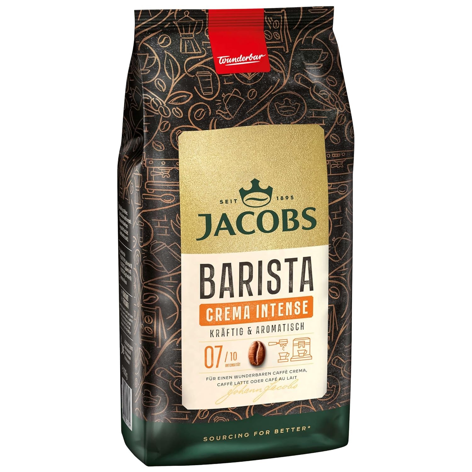 Café en grains JACOBS Barista Editions Crema Intense (4 x 1 kg)