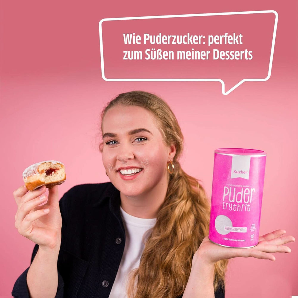 Xucker Sucre en poudre Erythritol - Substitut de sucre sans calories, 600 grammes Édulcorants Naty Shop