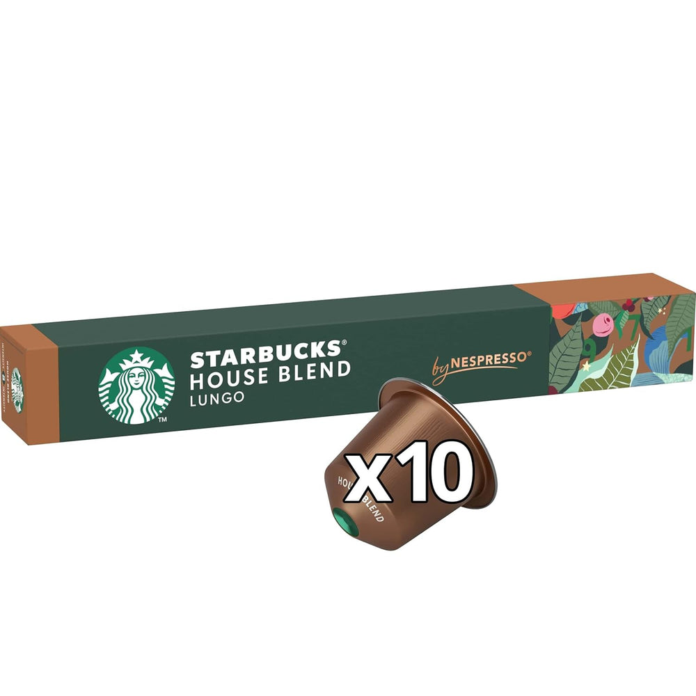 STARBUCKS House Blend de Nespresso, Mittlere Röstung, Kaffeekapseln 10 x 10 (100 Kapseln)