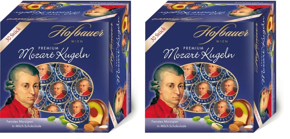 Hofbauer Vienna Mozartkugeln Boîte de chocolat au lait 600g (30 pièces)