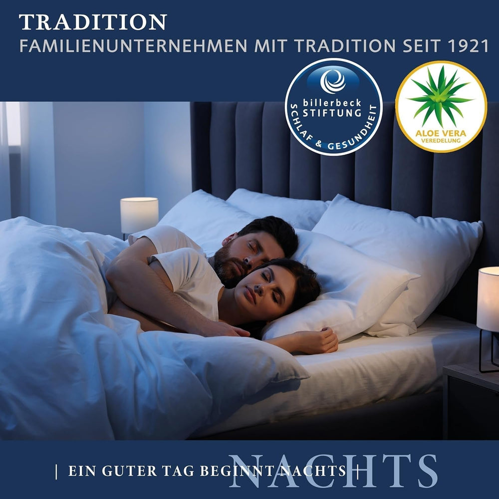 Couette fibres Billerbeck E21 King - Couette fibres fines à l'aloe vera - Couette toutes saisons 135 X 200 Cm niveau de chaleur moyen, blanc Couettes et couettes Naty Shop