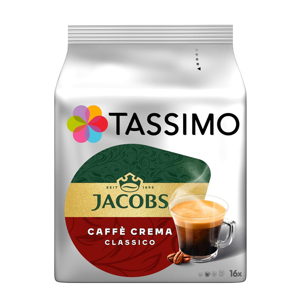 Tassimo Kapseln Jacobs Caffè Crema Classico, 5 x 16 tampons, 80 Kaffeekapseln