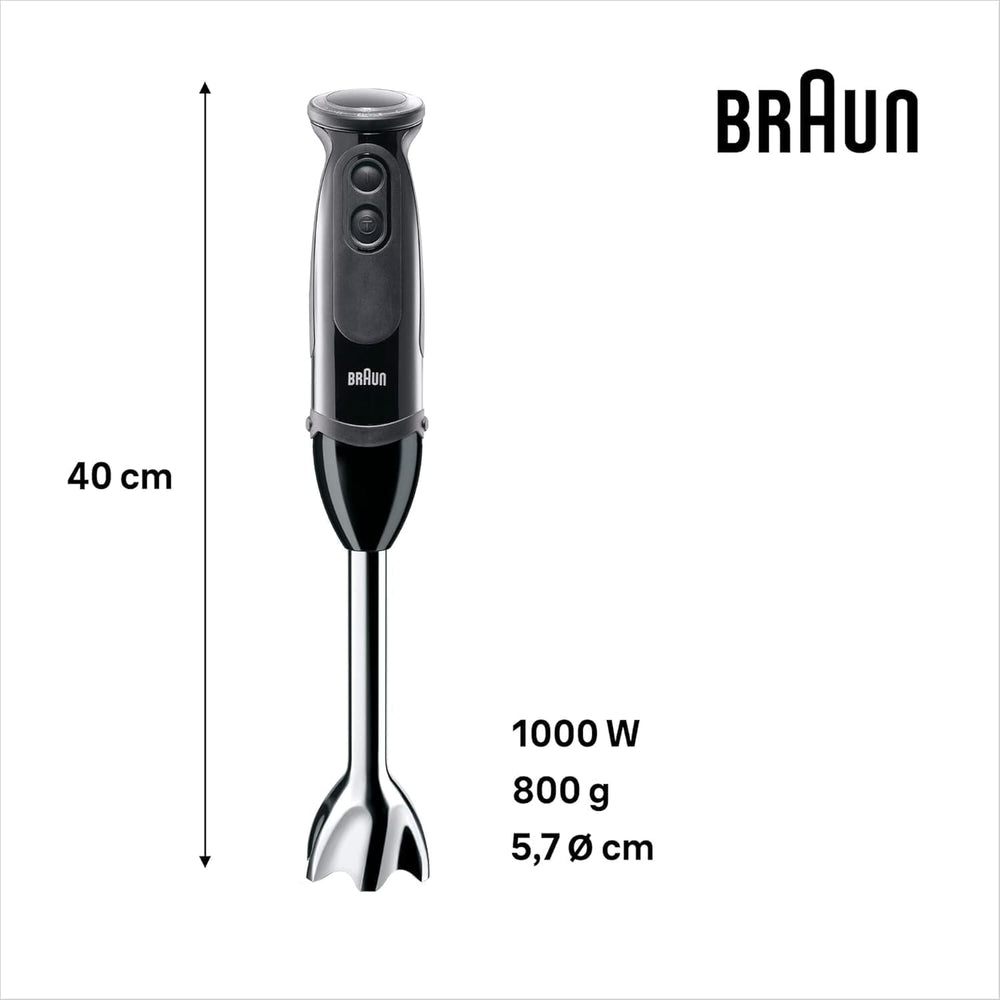 Braun Household Multiquick 5 MQ 5237 BK Standmixer 0,5 L Stabmixer Schwarz 1000 W Bucatarie Naty Shop