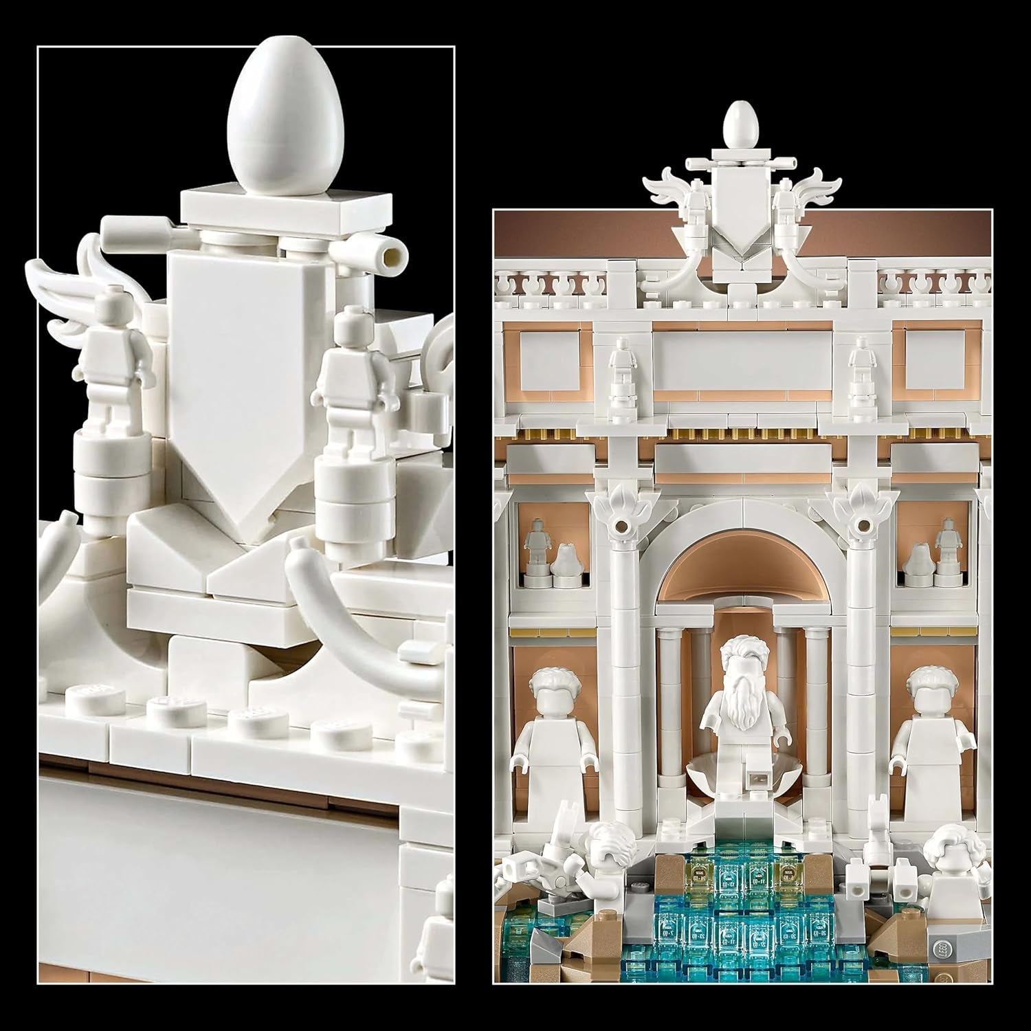 Fontaine de Trevi LEGO Architecture - Modèle d'un monument de Rome avec sculptures de figurines - pièce de collection pour bureau et salon - cadeau pour adultes et amateurs d'architecture 21062 Jeux de construction Besuche den LEGO-Store