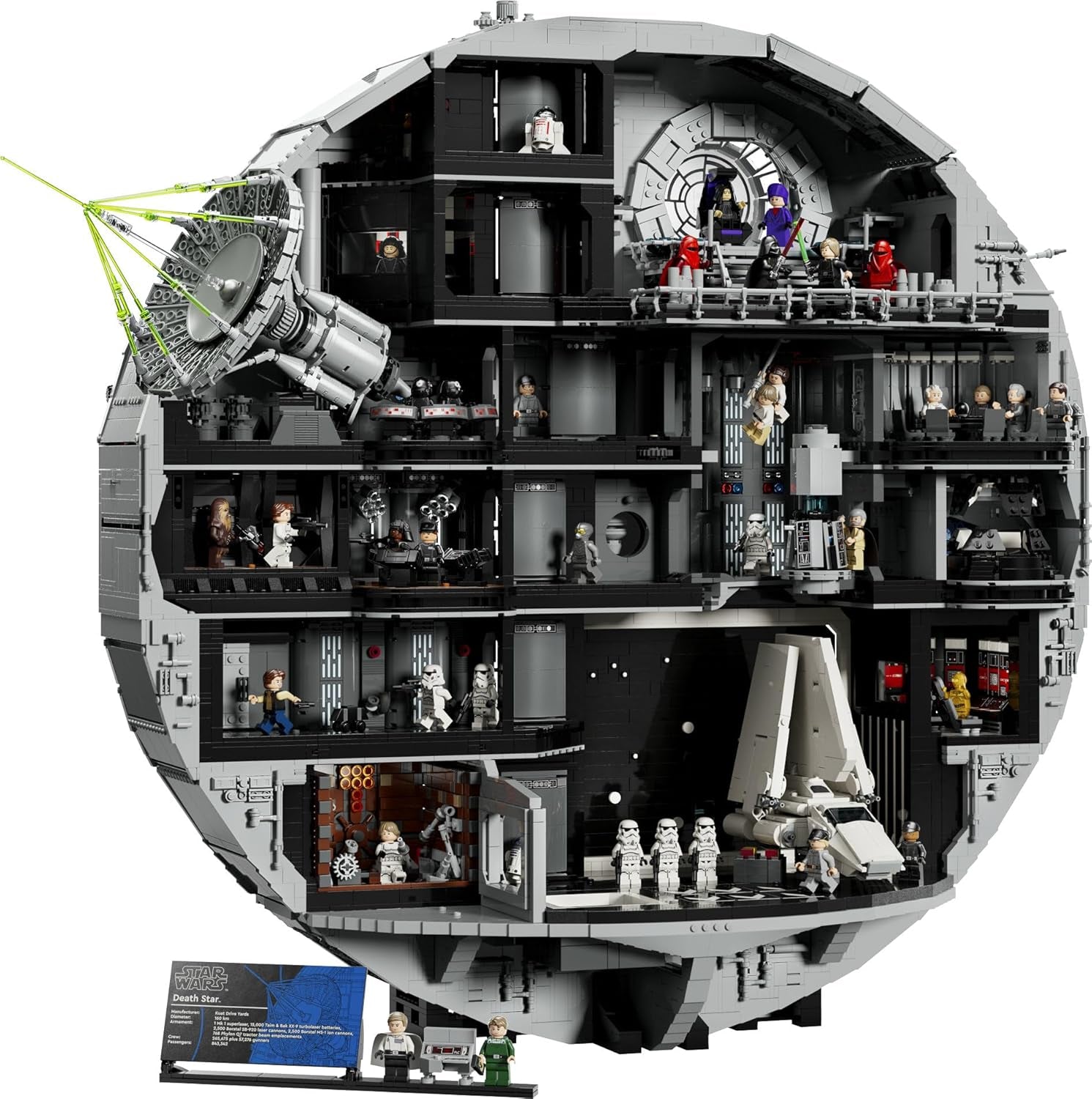 LEGO Star Wars Todesstern - Bauset für Erwachsene - Interaktives UCS-Ausstellungsmodell mit 36 ​​​​Minifiguren inkl. Luke Skywalker, Han Solo et Dark Vador - Cadeau pour hommes, femmes et fans - 75419