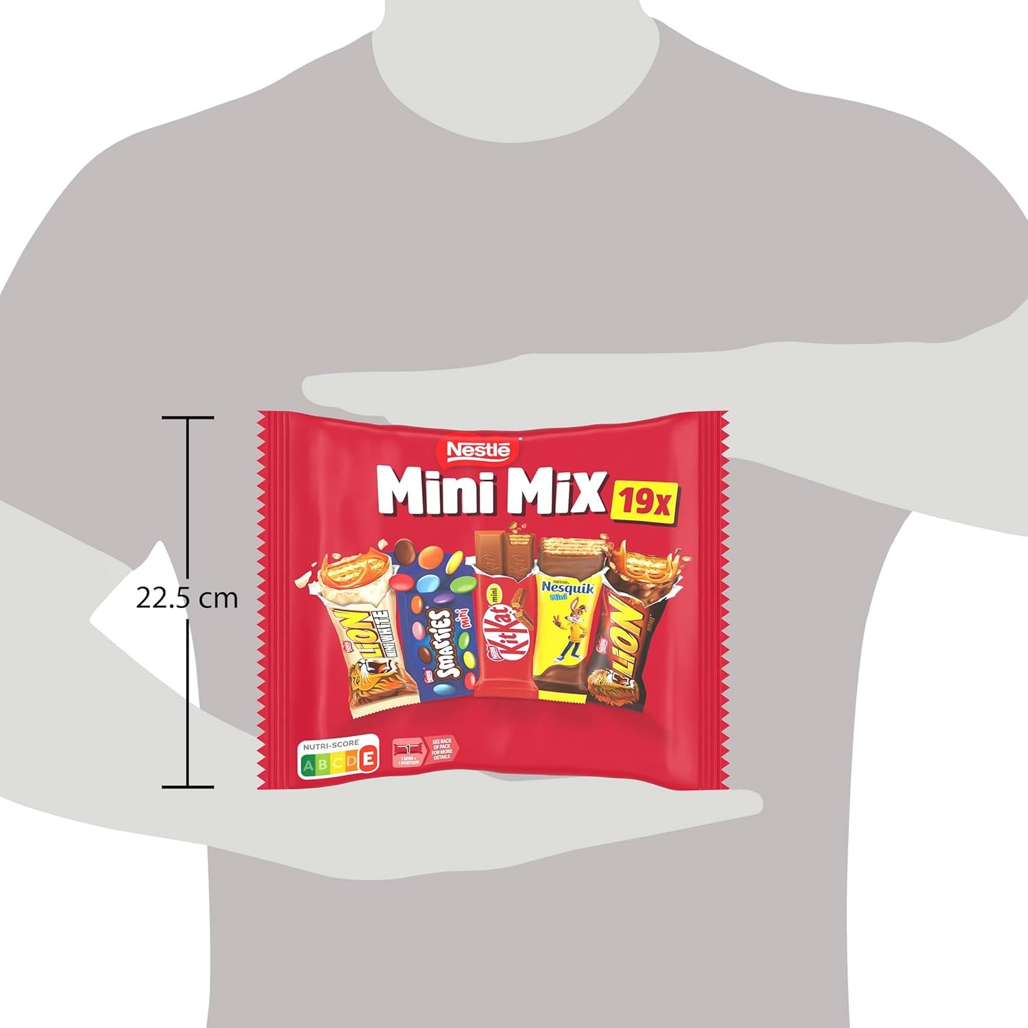 Nestlé Mini Mix Barres de chocolat, cinq saveurs délicieuses, 19 barres, paquet de 2 (1 x 321 g)