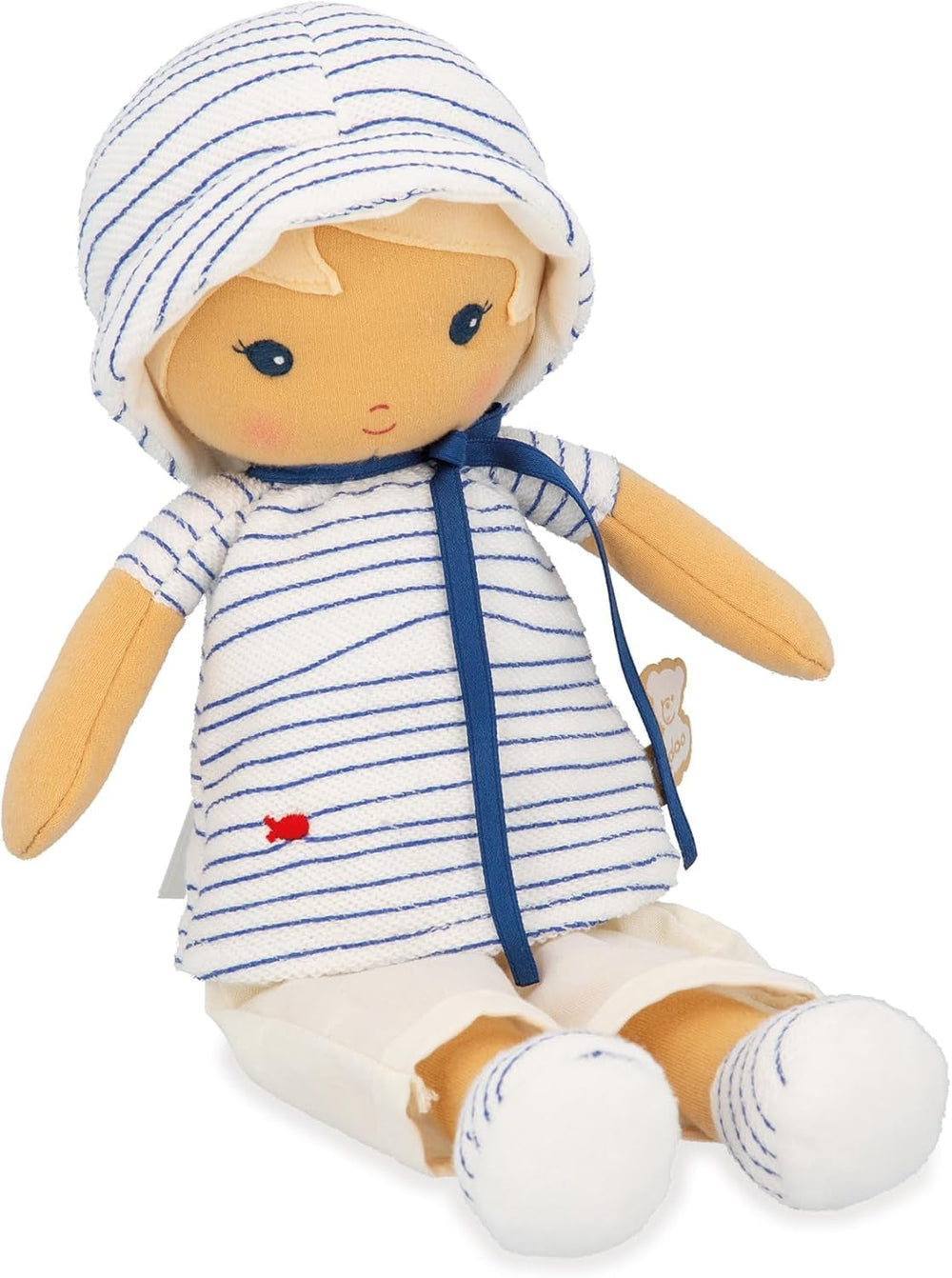 KALOO - Tendresse – Meine 1. Puppe aus Amandin-Stoff – Stoffpuppe 25 cm – Rosa aus Chiffon – Matte Haut – schöne Geschenkbox und Band personalisierbar – ab der Geburt K200004