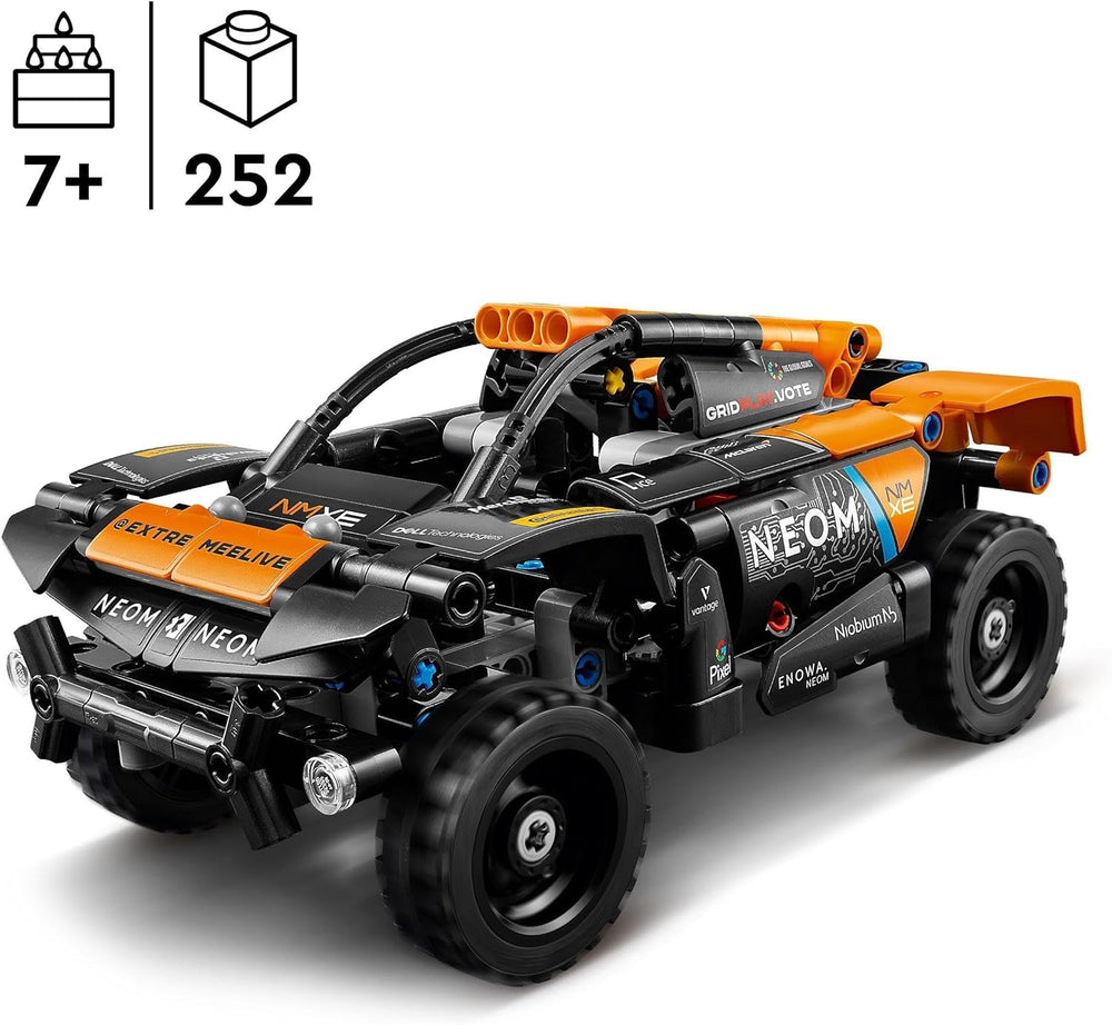 LEGO Technic NEOM Mclaren Extreme E Ensemble de voiture de course, jouet à moteur pour enfants, voiture éolienne à construire, cadeau technique pour garçons et filles de 7 ans 42166 Ensembles de construction Besuche den LEGO-Store