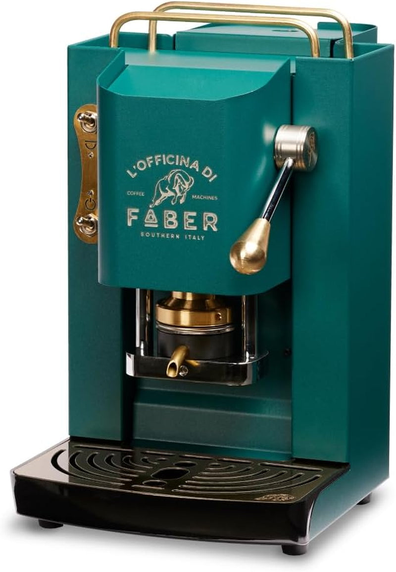 Machine à expresso Faber Pro Deluxe en laiton avec capsules en papier Ese 44 mm