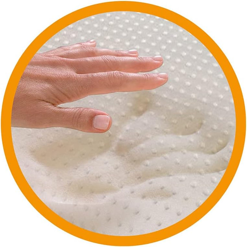 Naty Shop Paire d'Oreillers à Mémoire de Forme pour Soutien du Cou Bio Clean Lavable Hygiénique Refroidissant Oreiller Orthopédique en Soja Bio Housse en Coton Oreiller Fabriqué en Italie Naty Shop Oreillers Standard