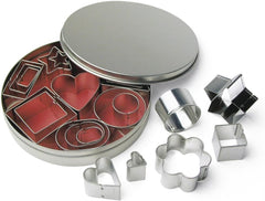 Rayher Lot de 24 moules à biscuits en métal, 8 variétés, 2-4 cm, pour décorations, pour fabriquer des étiquettes cadeaux décoratives en béton, argile, 8619800