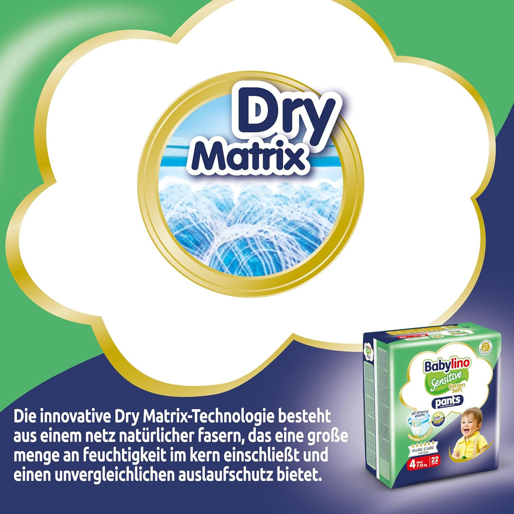 Couches Sensitive Cotton Soft, taille 4, Pantalon Maxi (7-13 kg), 22 pièces