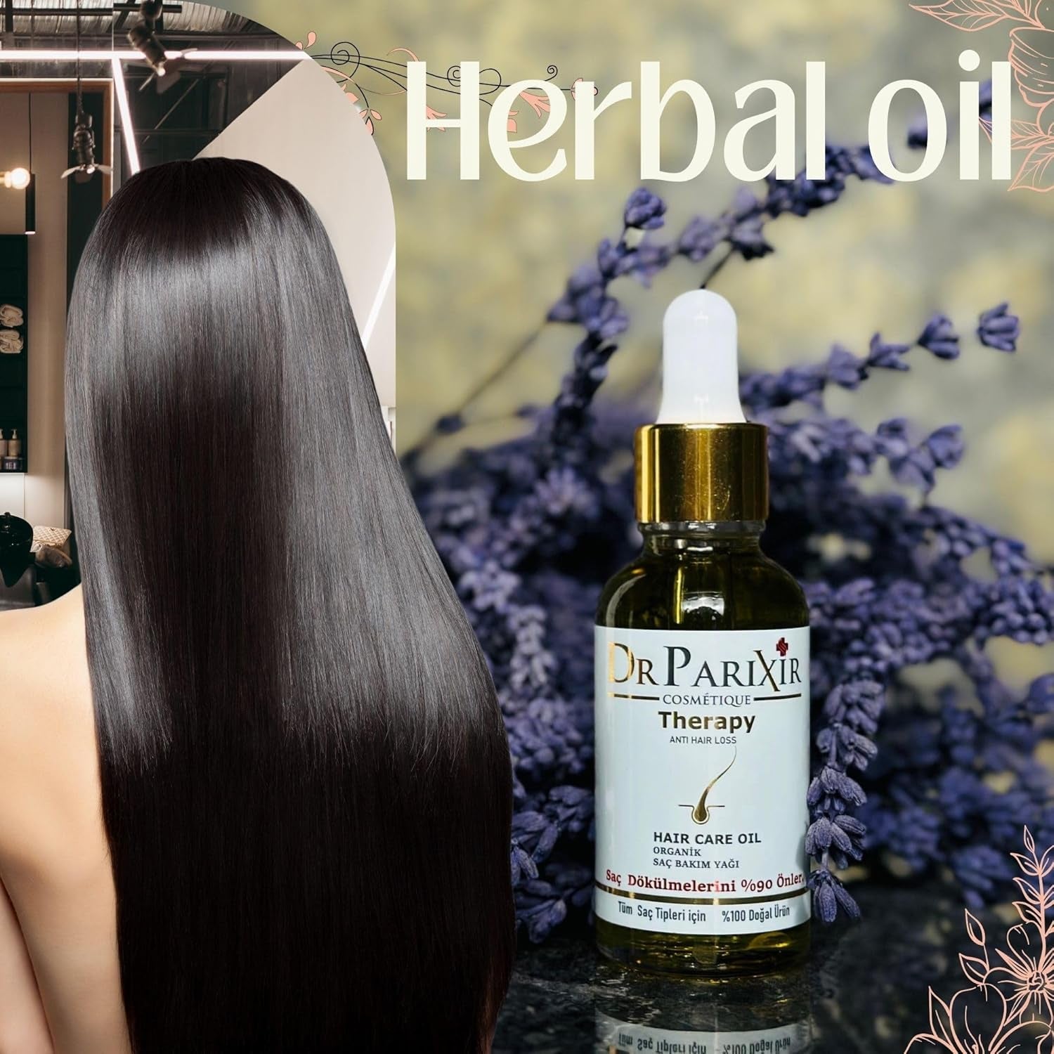 Sérum Anti-Chute Dr Parixir - Solution efficace à l'huile d'olive et au romarin, 30 ml | Réduit la chute des cheveux et renforce les racines des cheveux Naty Shop Hair Care