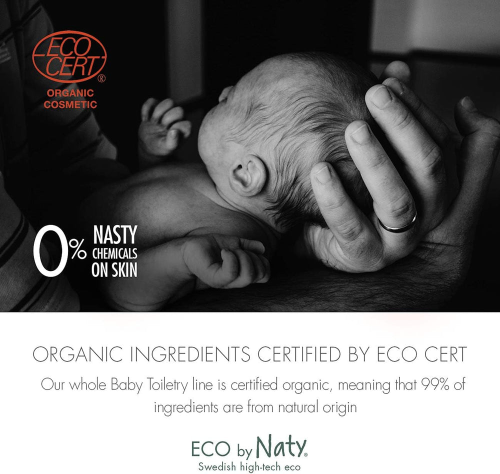 Eco by Naty, pommade pour bébés, ingrédients végétaux biologiques avec 0% de parfum, hypoallergénique et testé dermatologiquement, tube 50 ml Enfant - Bain et Soin Naty Shop
