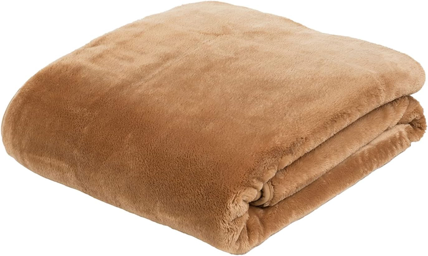 Gözze - Premium Cachemire-Sensation Wohn- Und Kuscheldecke, 500 G/M², 180 X 220 Cm - Moutarde