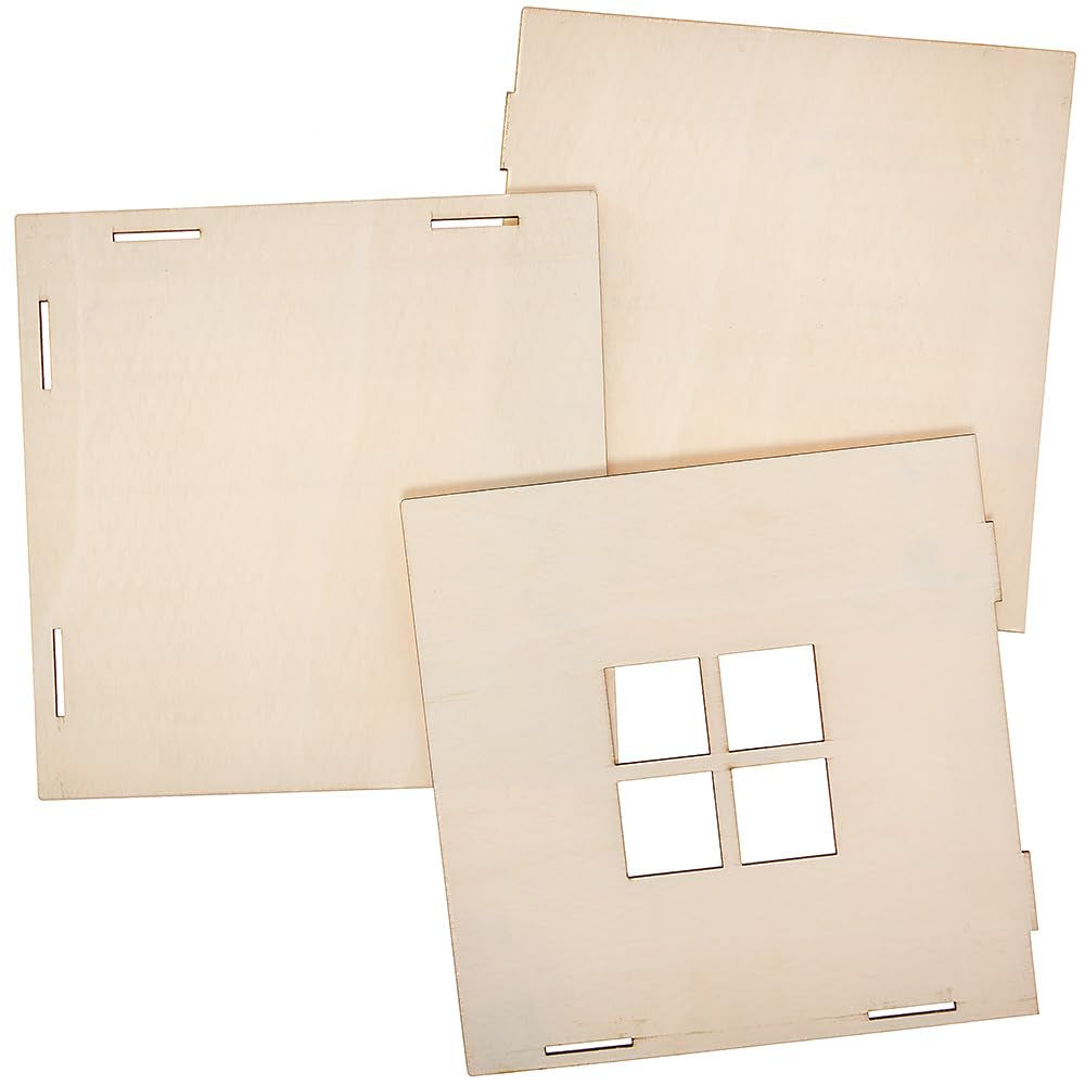 Baker Ross FN255 Mini kit de maison de poupée en bois – Kit de maison de poupée 1 pièce pour enfants Kit de bricolage