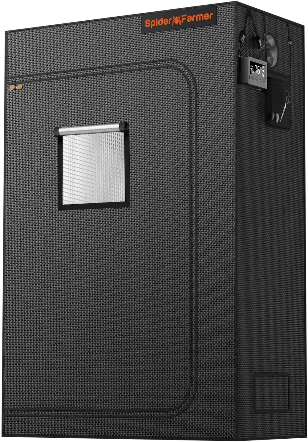 Spider Farmer Pro Tente de culture 70 x 140 x 200 cm avec porte roulante, fenêtre d'observation, panneau de sol amovible, tissu Mylar 2000D, pour culture hydroponique intérieure avec SF4000, G4500, SE4500