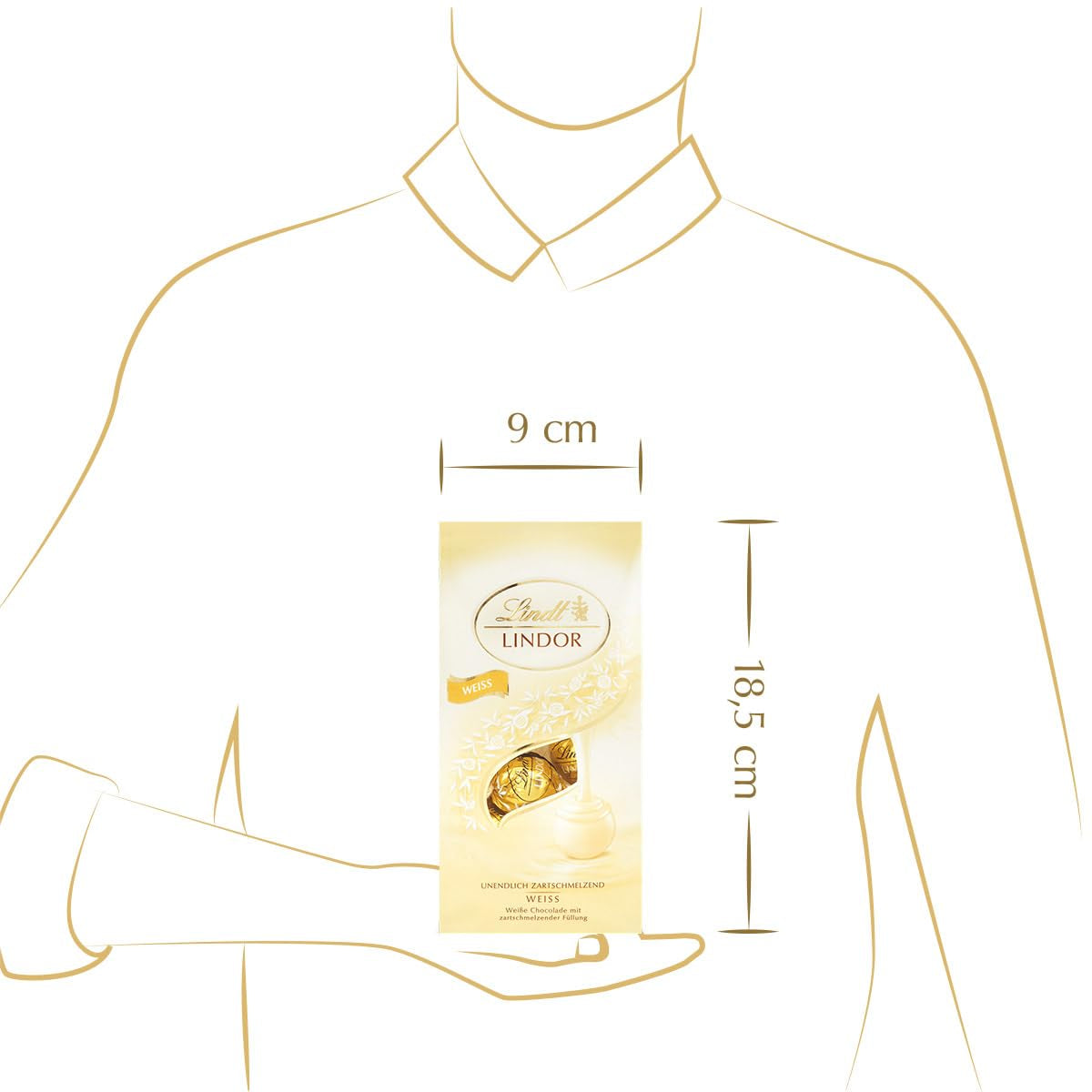 Boules de chocolat blanc Lindt LINDOR | Sachet de 137g | Env. 10 boules de chocolat blanc fourrées fondantes | Coffret cadeau chocolat | Coffret Cadeau Chocolat (Pack de 2)