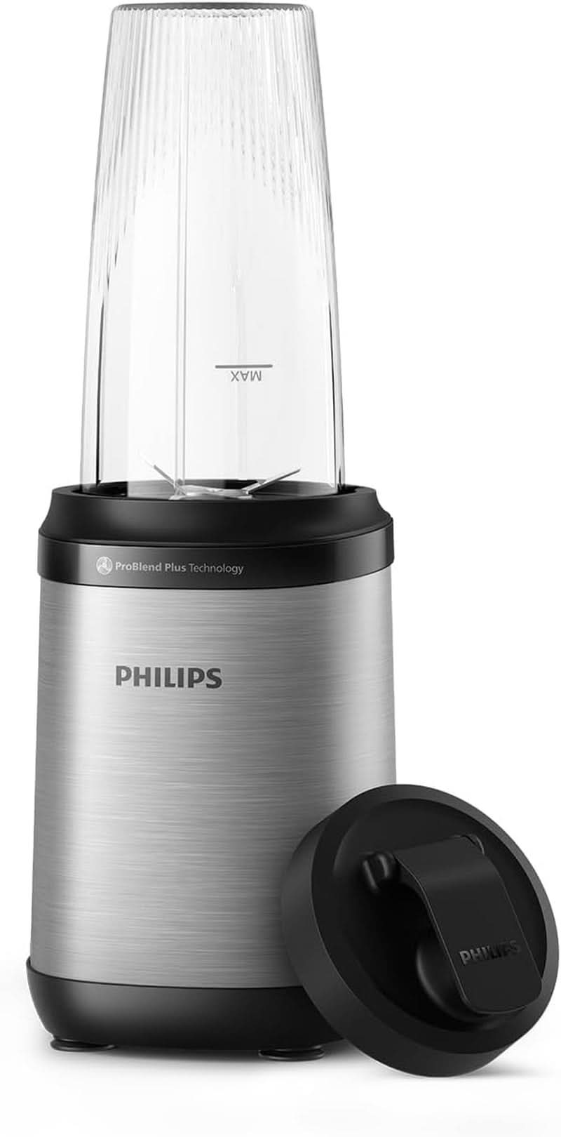 Philips Robot Mixeur et Smoothie Maker – 600 W, 2-Liter-Becher, Homeid-App, 2 Geschwindigkeitsstufen + Impulsfunktion, Problend, Ice-Crush-Funktion (HR2291/41) Kitchen Naty Shop 800 Watt - Smoothie Maker