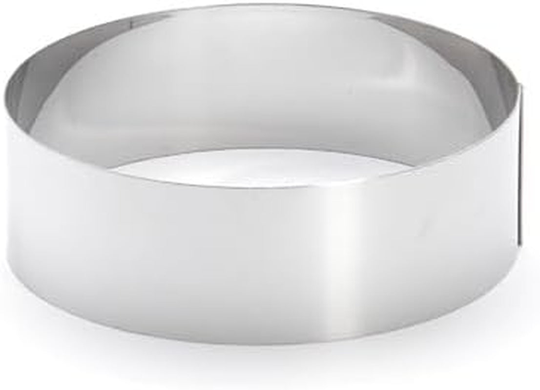 - Cercle à gâteau en acier inoxydable - diamètre 14 cm - hauteur 4,5 cm - 3989.14, argent