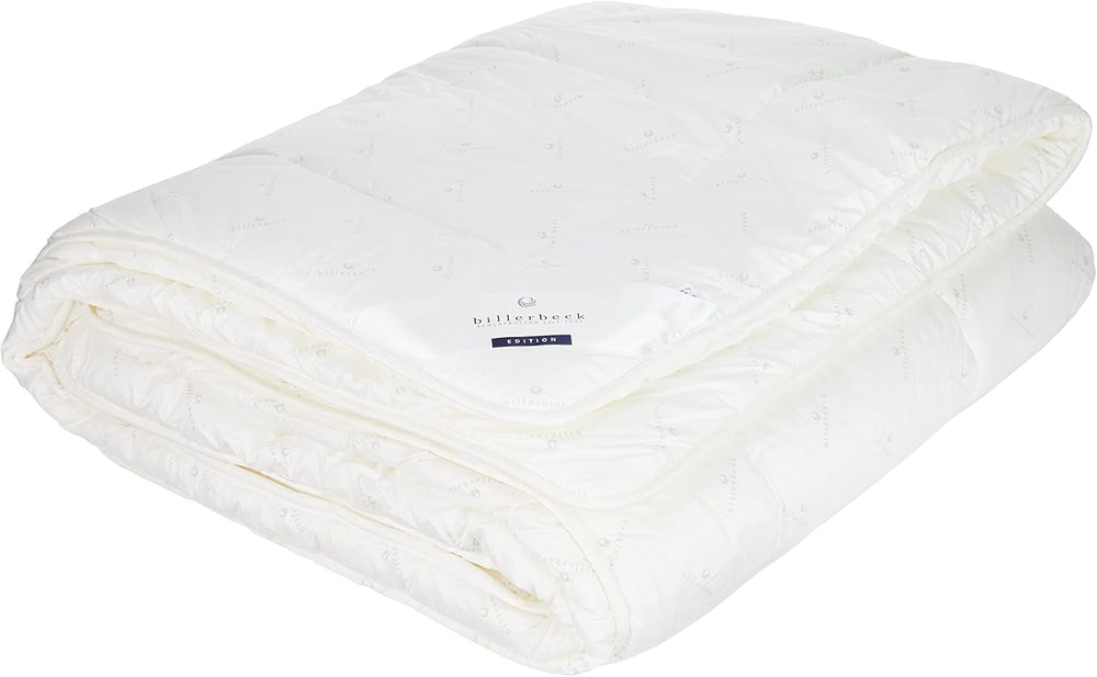 Billerbeck E21 King Couette en Fibre - Couette raffinée en Fibre d'Aloe Vera - Couette Toutes Saisons 135 X 200 Cm avec Chaleur Moyenne, Blanc Naty Shop Couettes Simple 155 X 220 Cm Chaud (W)