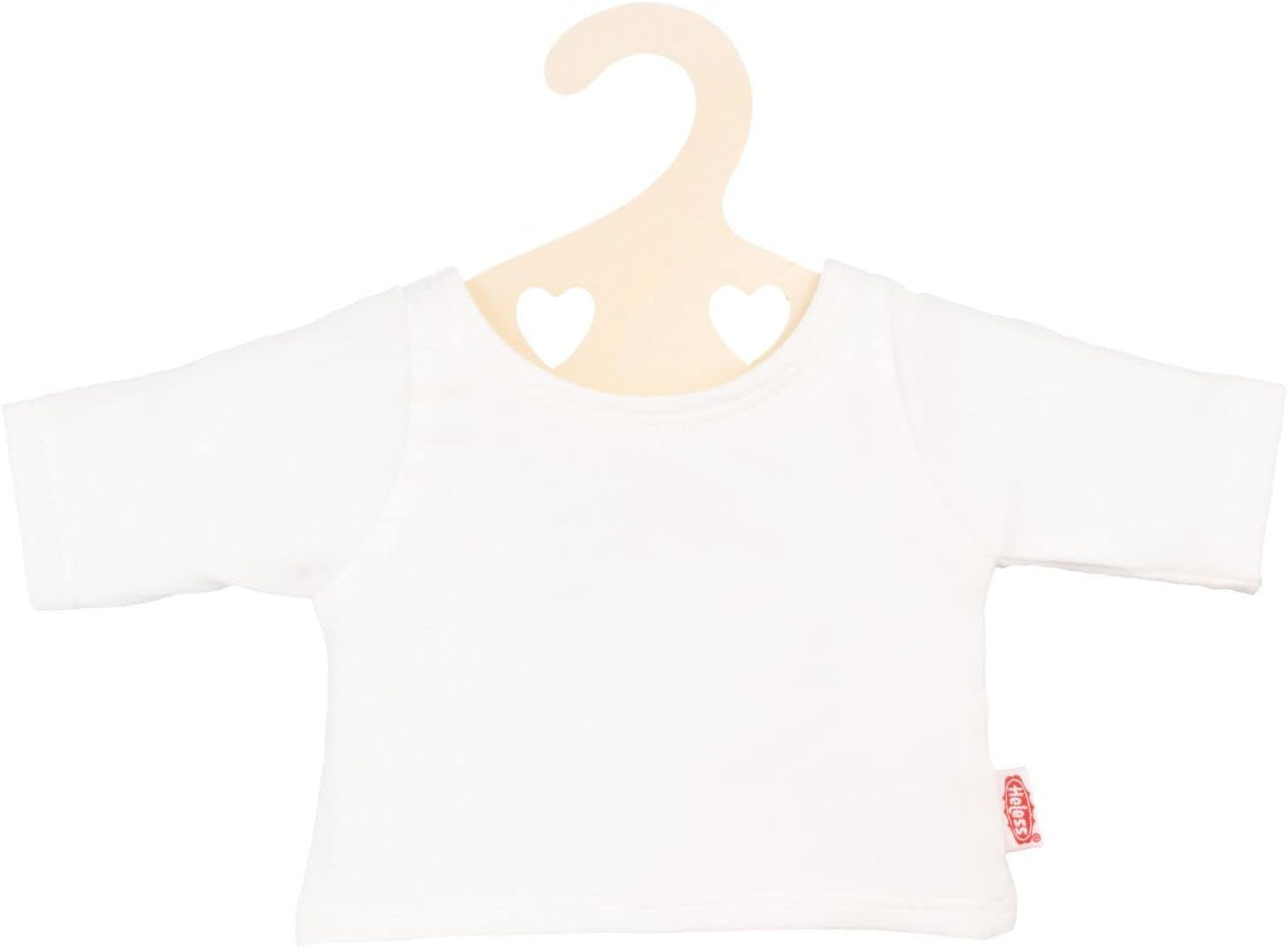 Heless 2956 - T-shirt pour poupées en blanc, taille 35 - 45 cm