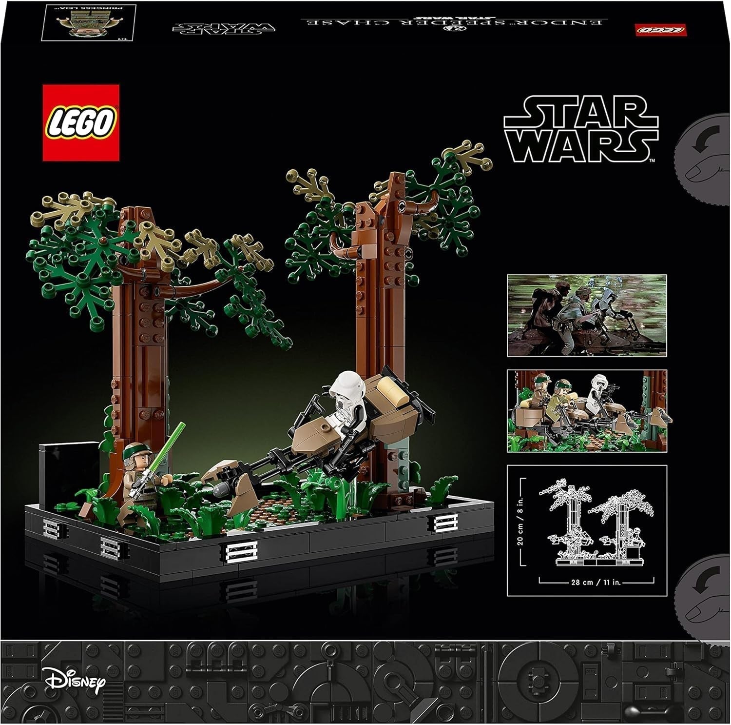 LEGO 75353 Star Wars Poursuite sur Endor - Ensemble diorama, Le retour du Jedi avec Luke Skywalker, la princesse Leia, le Scout Trooper et les Speeder Bikes, ensembles de construction du 40e anniversaire Besuche an LEGO-Store