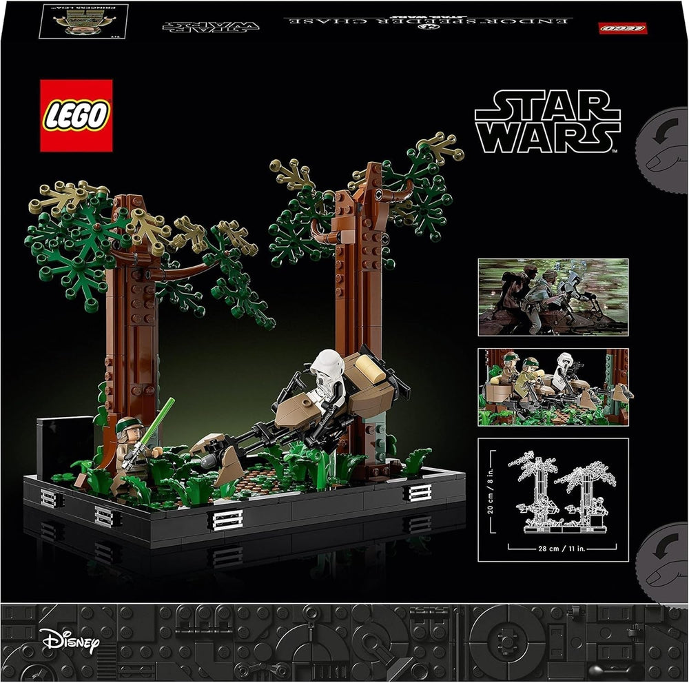 LEGO 75353 Star Wars Poursuite sur Endor - Ensemble diorama, Le retour du Jedi avec Luke Skywalker, la princesse Leia, le Scout Trooper et les Speeder Bikes, ensembles de construction du 40e anniversaire Besuche an LEGO-Store