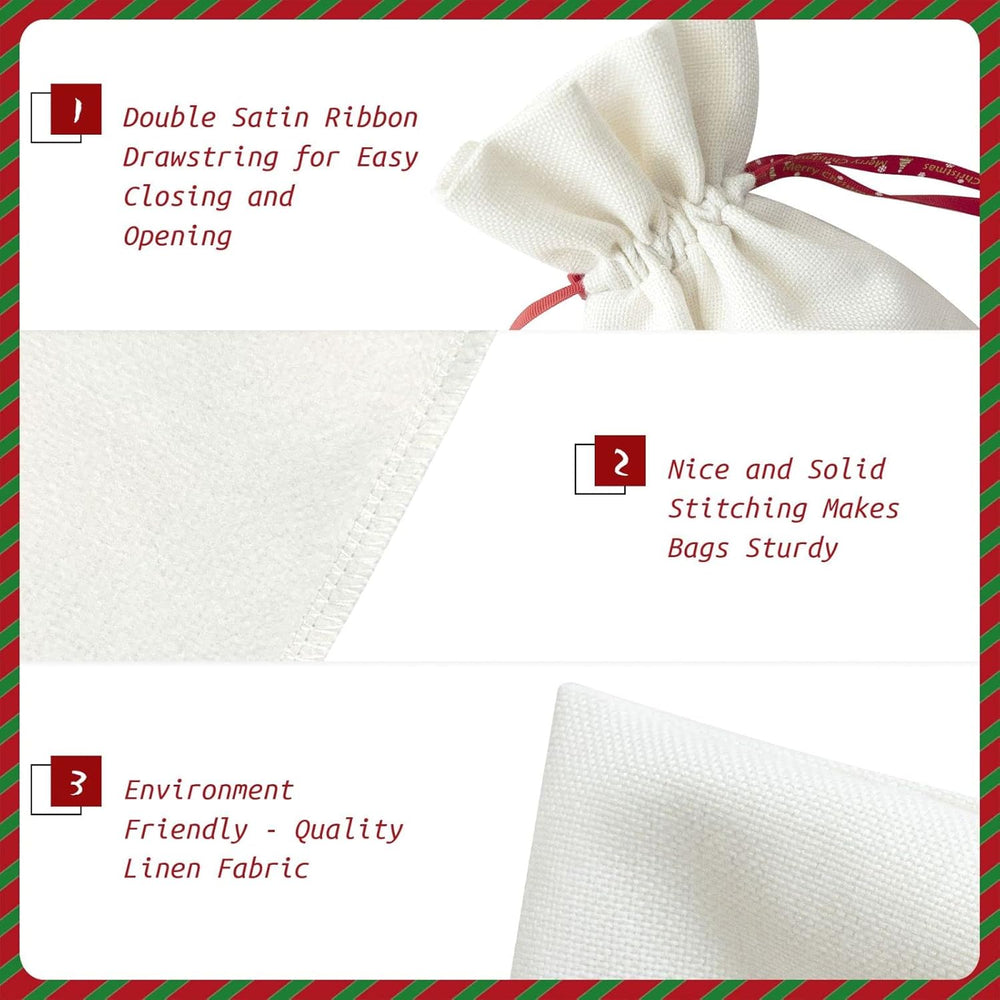 Lustige geröstete Kaffeebohnen, Weihnachtsbeutel mit Kordelzug, robuste, 21,1 x 30 cm, geeignet für Partygeschenke und Geschenkverpackung, 1 Stück