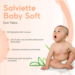 Lingettes humides Aloe Baby pour peaux sensibles, sans alcool, respectueuses de la peau, pH 5,5, légèrement parfumées, 1728 unités (24 paquets)