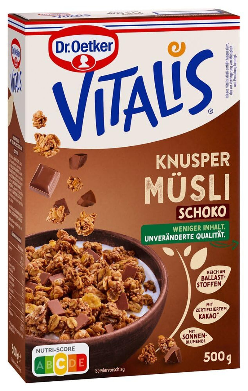 Dr. Oetker Vitalis Crunchy Honeys : Muesli croquant au miel pour le petit-déjeuner et les collations, paquet de 5 (5 x 600 g)
