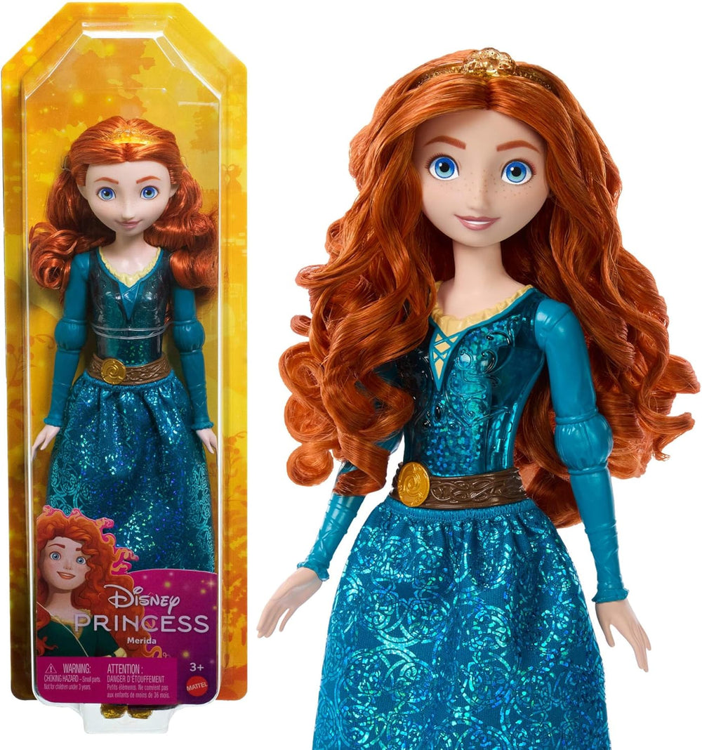 Mattel Disney Princess Toy Merida Poupée faite à la main avec vêtements et accessoires scintillants inspirés du film Disney et Pixar Kids Gift HLW13