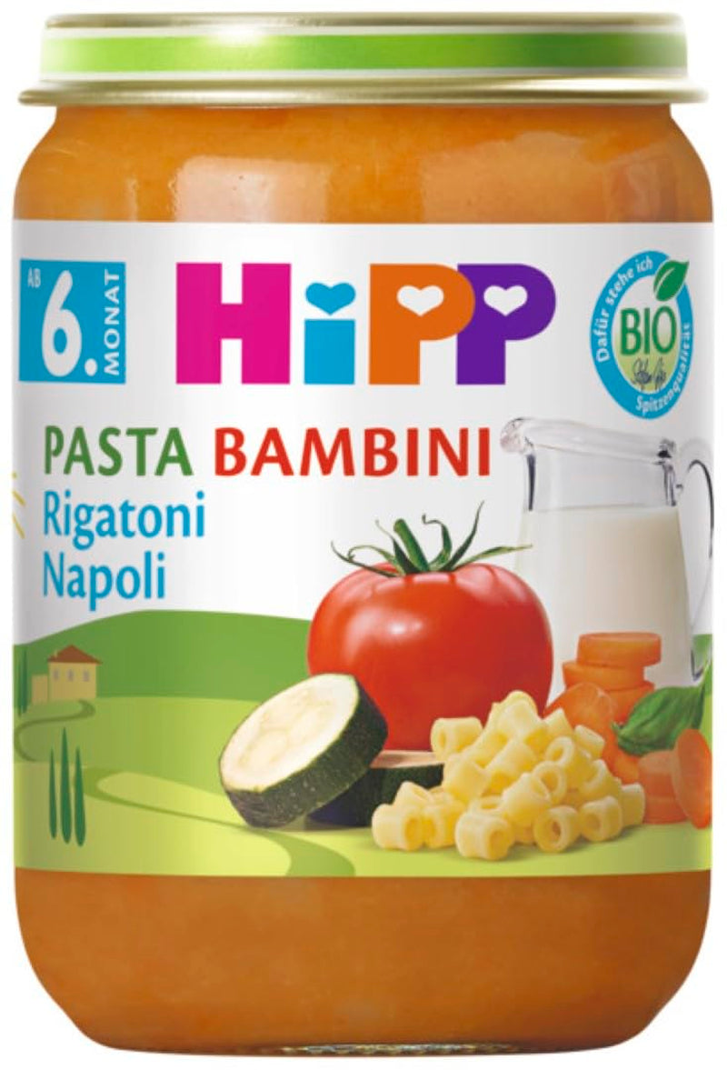 Hipp Bio Menus à partir de 10. Luna Pasta Bambini, Rigatoni Napoli, 220G, paquet de 6 (6X220G) Mère et Enfant Naty Shop Titre par défaut