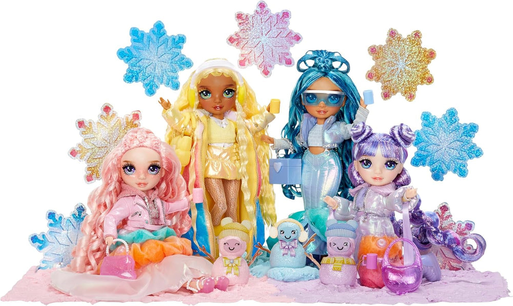 Rainbow High Winter Wonderland - Skyler (albastru) - păpușă de modă de 28 cm, cu zăpadă magică ascunsă care se acumulează cu apă, cu set de om de zăpadă, potrivită pentru copii de la 4-12 ani și colecționari Papusi Naty Shop