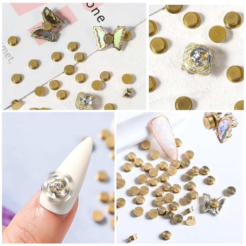 Breloque rotative pour Nail Art, 20 pièces, breloques rotatives pour ongles, roulement rotatif pour Nail Art, bricolage, artisanat, accessoires