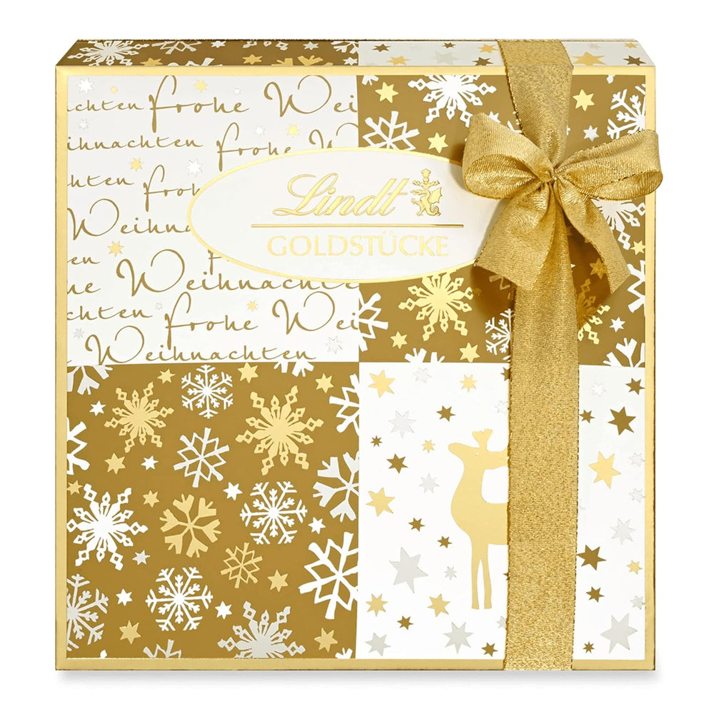 Chocolat Lindt | Coffret de pralines Pièces d'Or | 180g | 18 pralines en 10 assortiments comme un assortiment fin de pralines, certaines avec de l'alcool | Coffret cadeau premium avec pralines de Noël