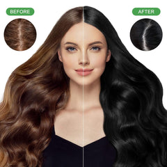 Șampon instant pentru păr negru, șampon natural pentru vopsirea părului, 100% acoperire gri - ușor și rapid, culoare semipermanentă pentru păr negru, șampon pentru vopsirea părului pentru bărbați și femei Vopsea pentru par Naty Shop