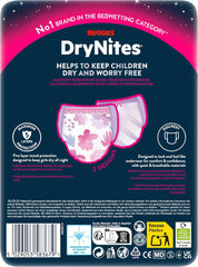 Huggies DryNites Couches pour énurésie nocturne pour filles de 13 à environ 17 ans (48-60 kg), lot de 27 couches (3 x 9) par mois