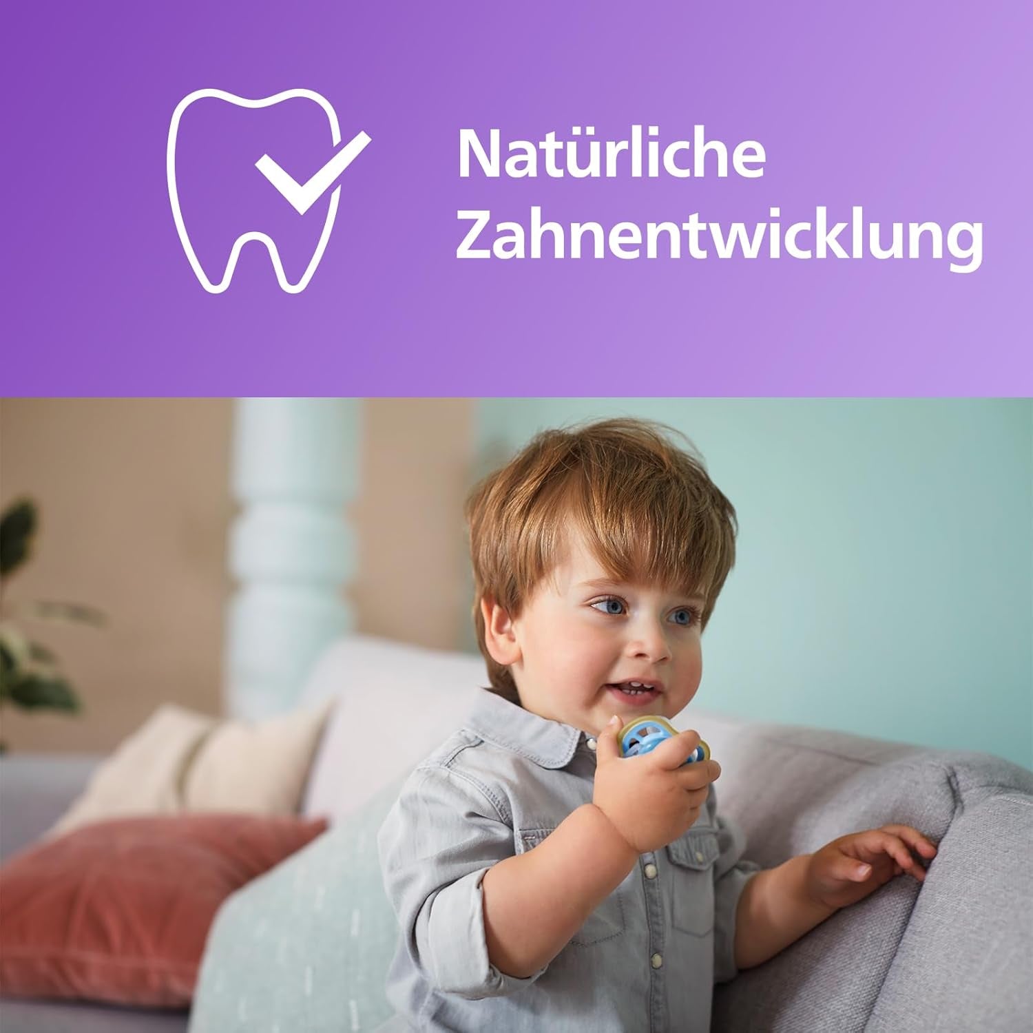 Sucettes Philips AVENT ultra air - Sucettes légères et respirantes pour bébés âgés de 0 à 6 mois, sans BPA, avec étui de transport comme stérilisateur, paquet de 2, modèle SCF085/24