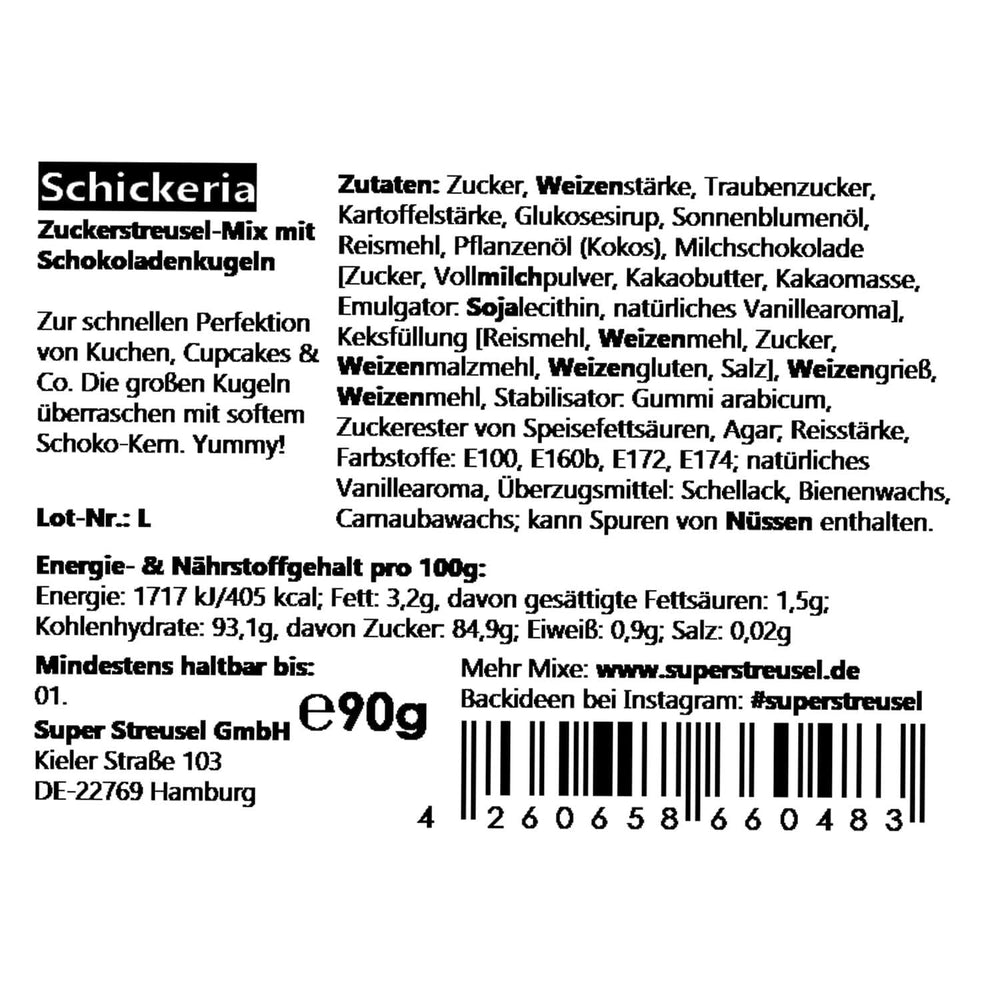 Super Streusel, Robe élégante, 90 grammes Naty Shop